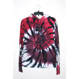Aeropostale Tie-Dye Red and Blue Embroidered Logo Hoodie Size Medium